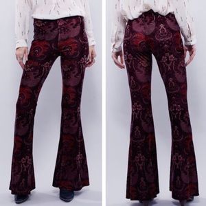 Velvet Maura Floral Flare Bellbottoms Free People